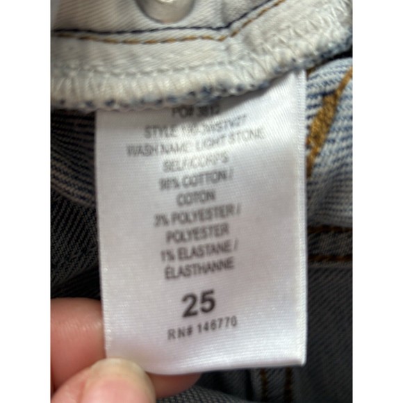 Redone Jeans Womens 25 Stove‎ Pipe High Rise Straight Leg Ankle Frayed Hem 70s - Picture 6 of 12